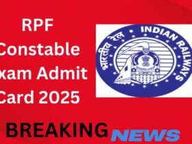 RPF Constable Exam Admitcard