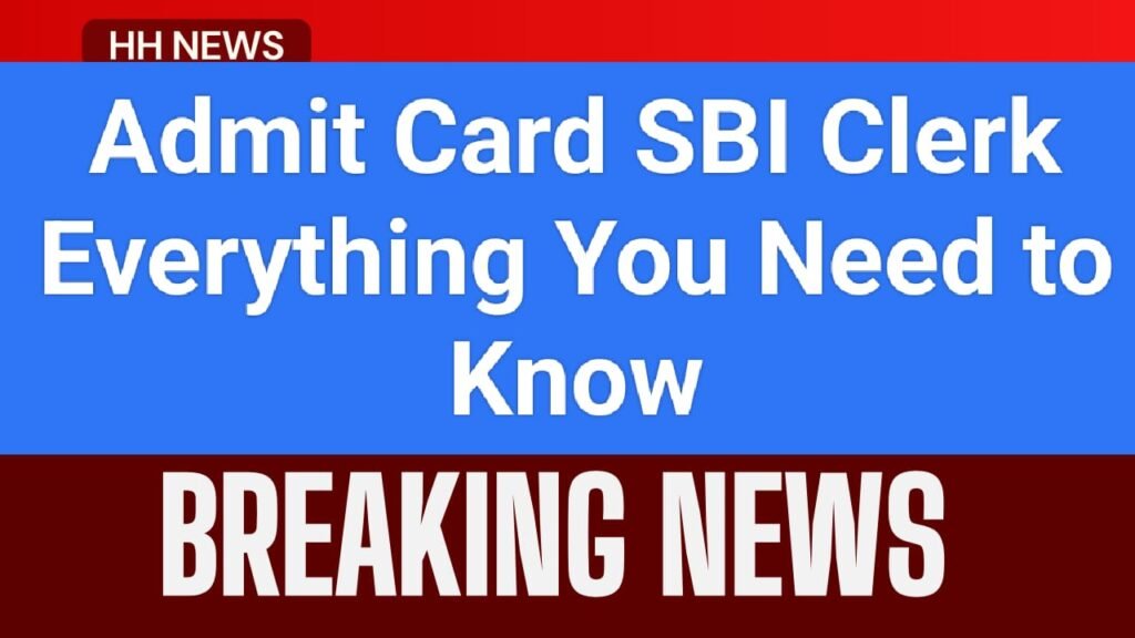 Admit Card SBI Clerk